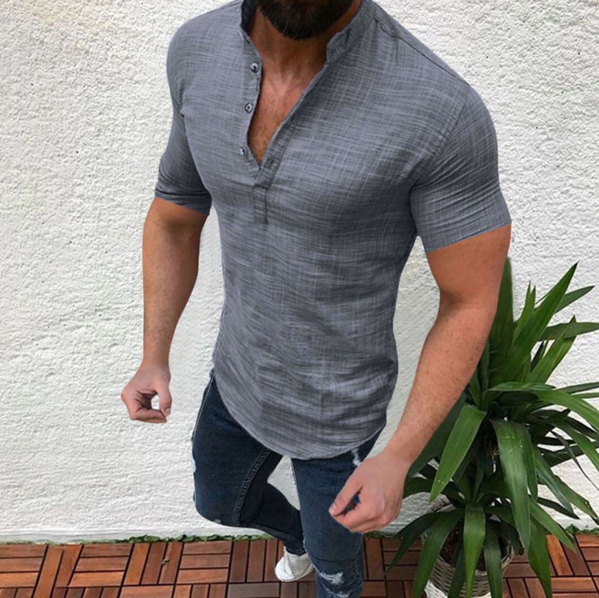 Camisa Gozzi LION WEAR Cinza M 